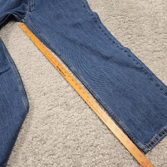 Levis 550 Jeans Men 40x32 Blue Relaxed Taper Fit Medium Wash Cowboy Biker Denim - Picture 10 of 12